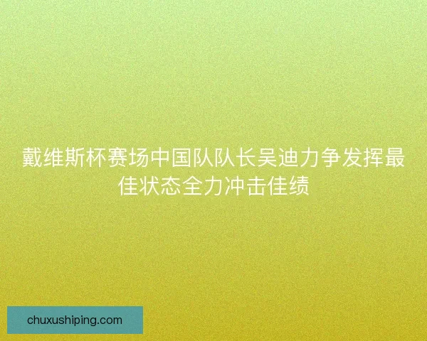 戴维斯杯赛场中国队队长吴迪力争发挥最佳状态全力冲击佳绩